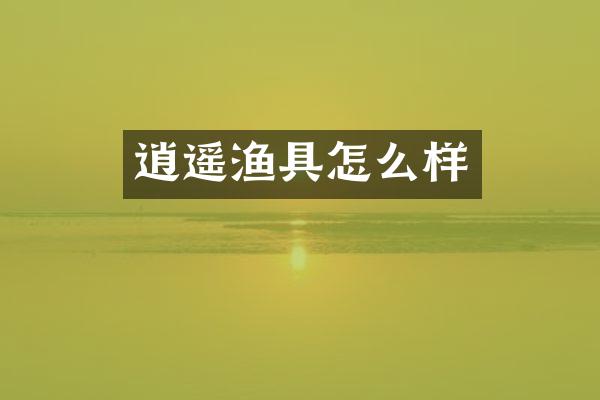 逍遥渔具怎么样