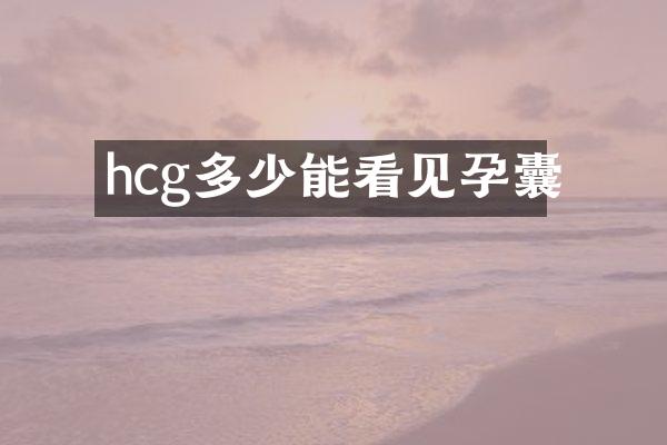 hcg多少能看见孕囊