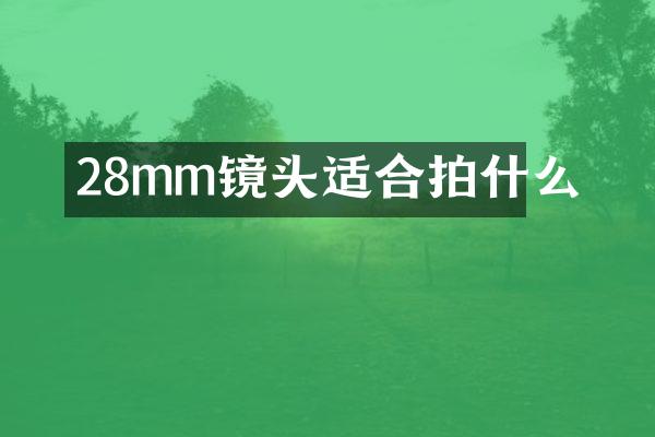 28mm镜头适合拍什么