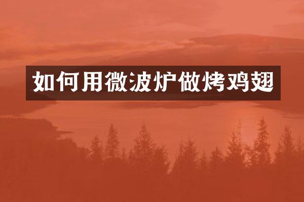 如何用微波炉做烤鸡翅