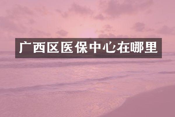 广西区医保中心在哪里