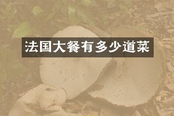 法国大餐有多少道菜