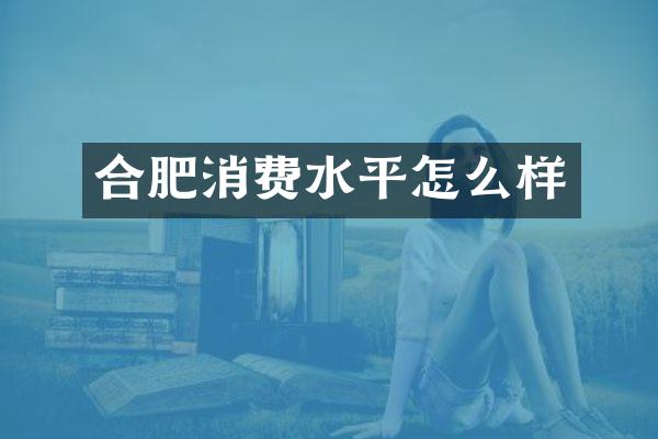 合肥消费水平怎么样
