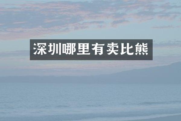 深圳哪里有卖比熊