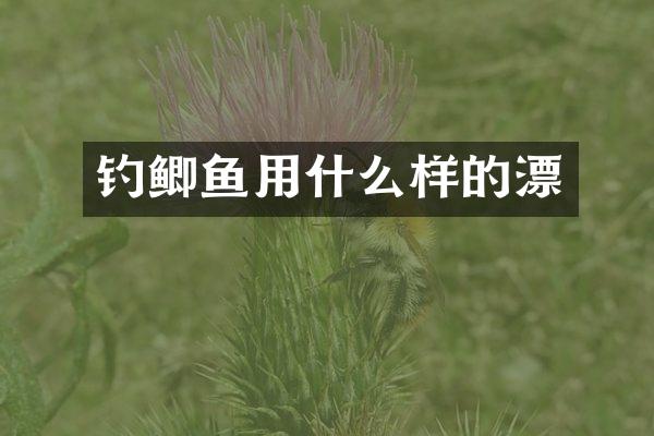 钓鲫鱼用什么样的漂