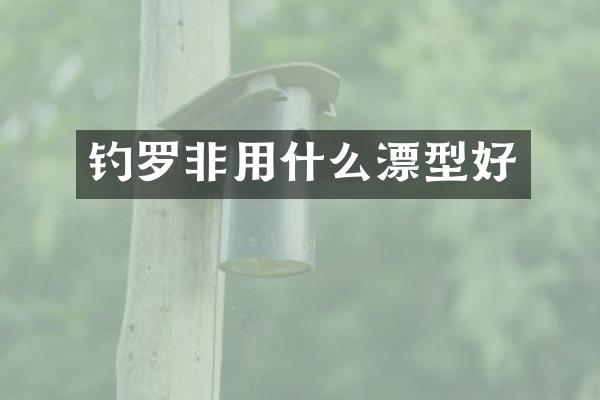 钓罗非用什么漂型好