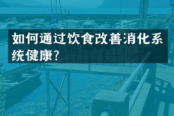 如何通过饮食改善消化系统健康？