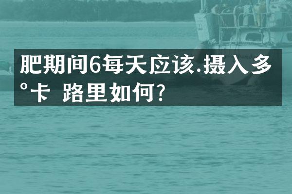 肥期间6每天应该.摄入多少卡 路里如何？