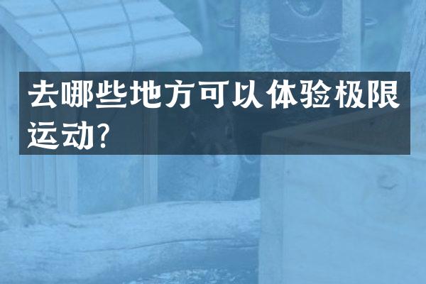 去哪些地方可以体验极限运动？