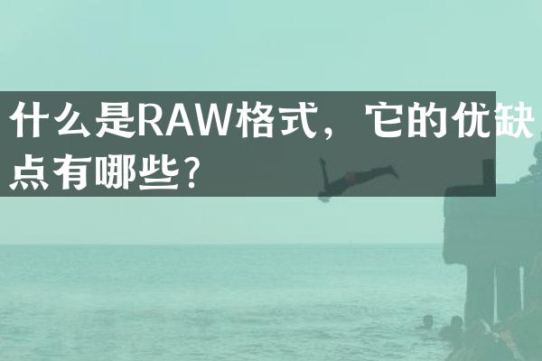什么是RAW格式，它的优缺点有哪些？