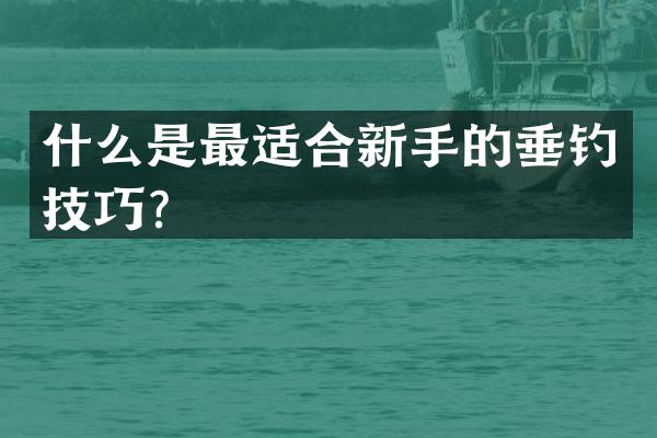 什么是最适合新手的垂钓技巧？