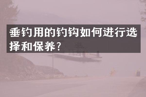 垂钓用的钓钩如何进行选择和保养？