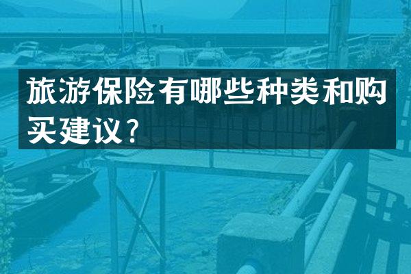 旅游保险有哪些种类和购买建议？