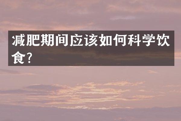 减肥期间应该如何科学饮食？