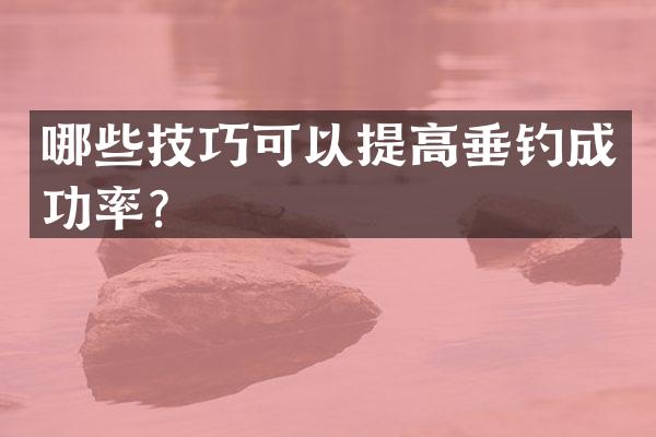 哪些技巧可以提高垂钓成功率？
