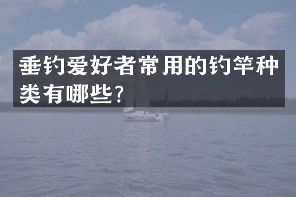 垂钓爱好者常用的钓竿种类有哪些？
