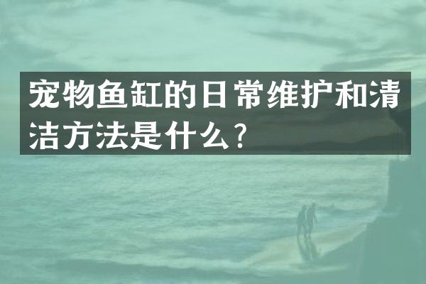宠物鱼缸的日常维护和清洁方法是什么？
