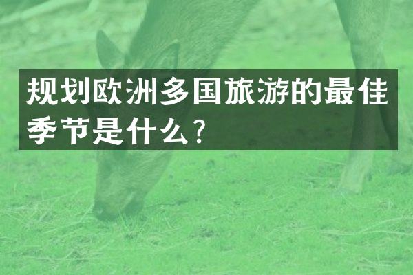 规划欧洲多国旅游的最佳季节是什么？