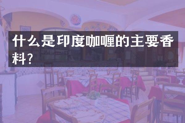 什么是印度咖喱的主要香料？