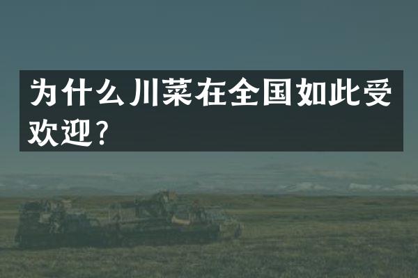 为什么川菜在全国如此受欢迎？