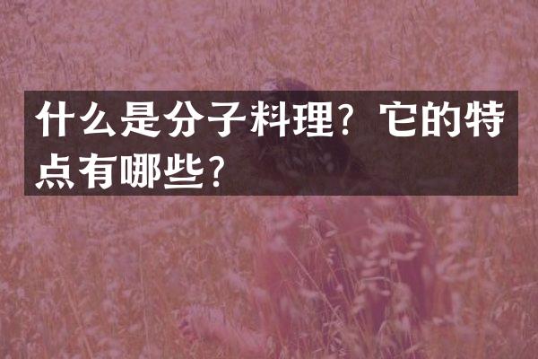 什么是分子料理？它的特点有哪些？