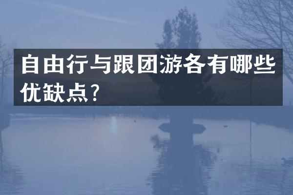 自由行与跟团游各有哪些优缺点？