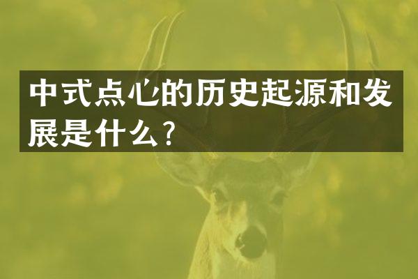 中式点心的历史起源和发展是什么？
