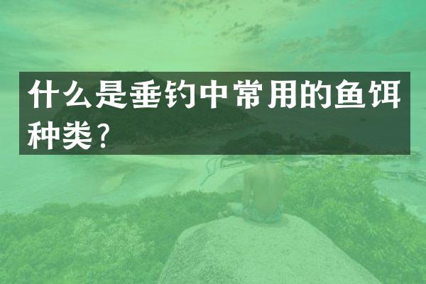 什么是垂钓中常用的鱼饵种类？