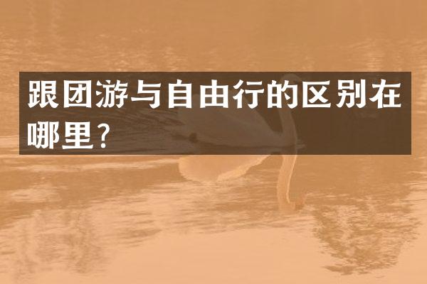 跟团游与自由行的区别在哪里？