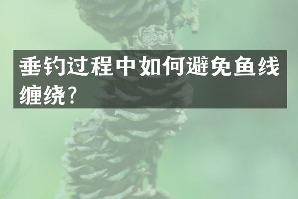 垂钓过程中如何避免鱼线缠绕？