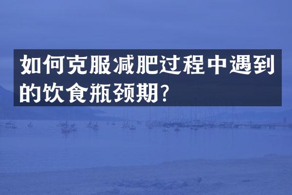 如何克服减肥过程中遇到的饮食瓶颈期？