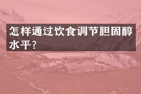 怎样通过饮食调节胆固醇水平？