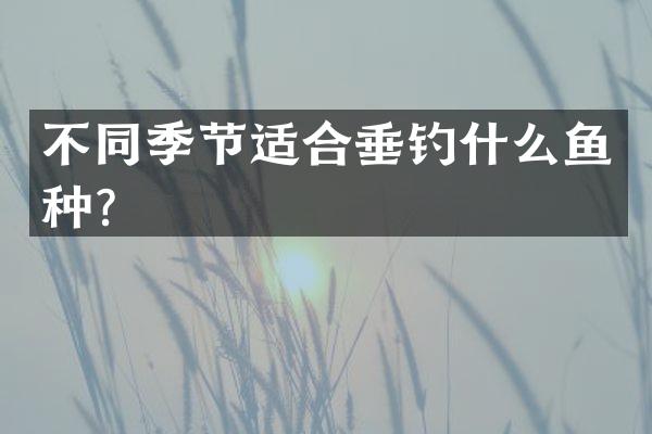 不同季节适合垂钓什么鱼种？