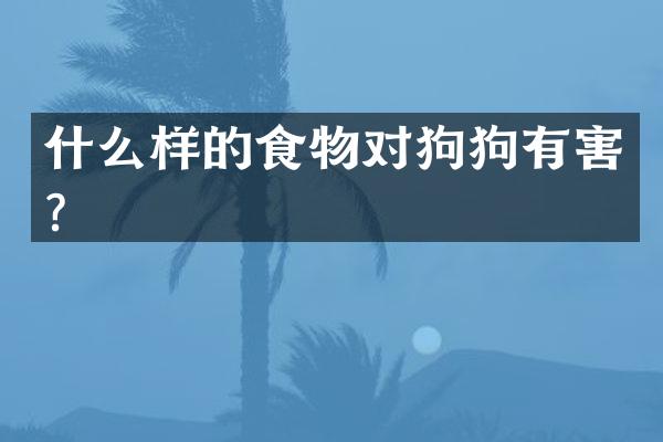 什么样的食物对狗狗有害？