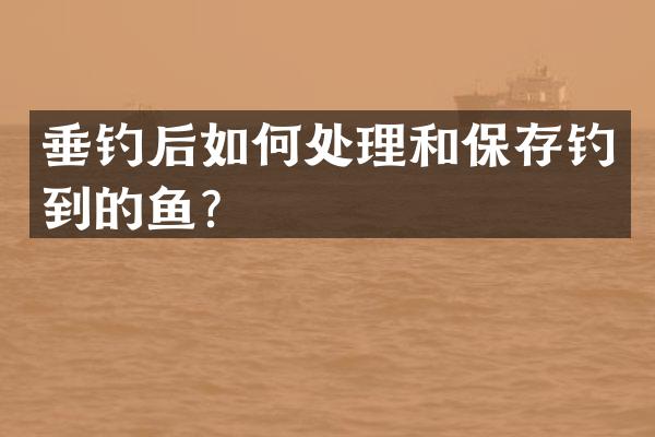 垂钓后如何处理和保存钓到的鱼？