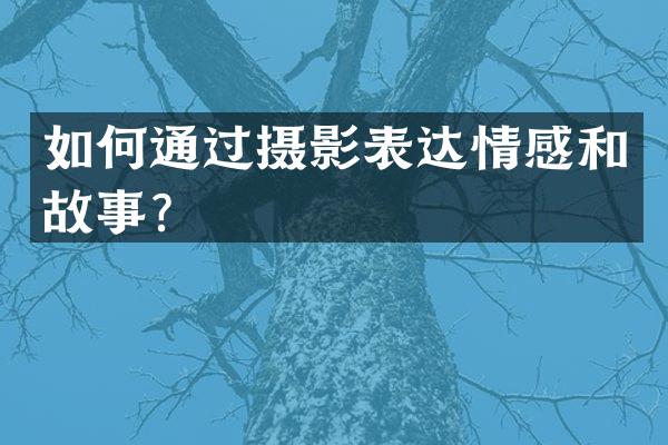 如何通过摄影表达情感和故事？