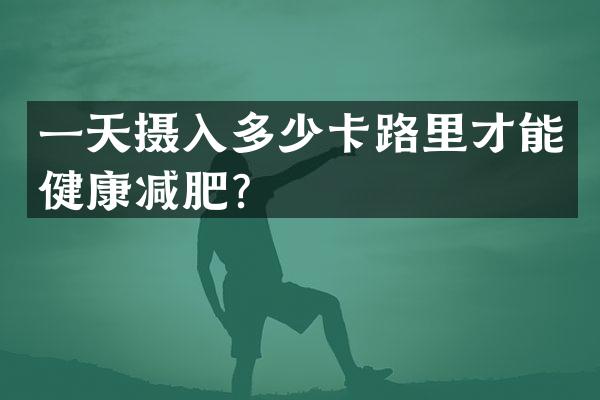 一天摄入多少卡路里才能健康减肥？