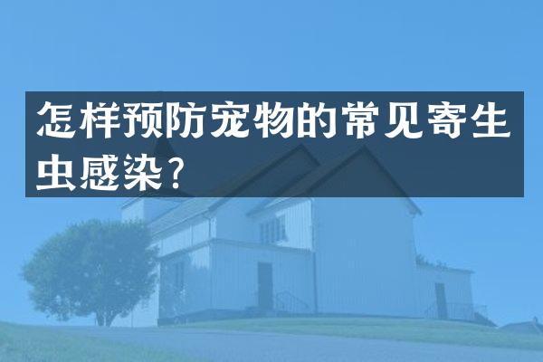 怎样预防宠物的常见寄生虫感染？