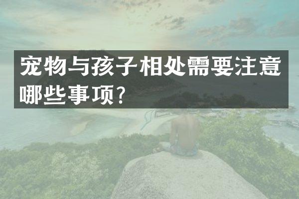 宠物与孩子相处需要注意哪些事项？
