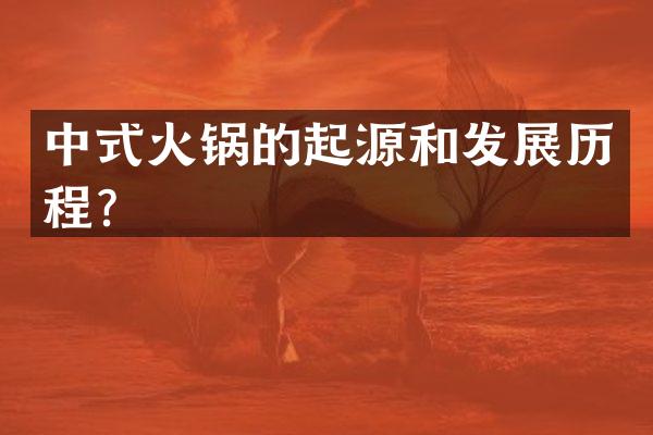 中式火锅的起源和发展历程？