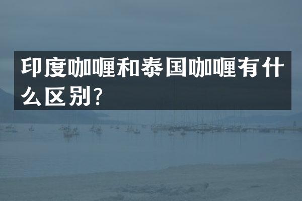 印度咖喱和泰国咖喱有什么区别？