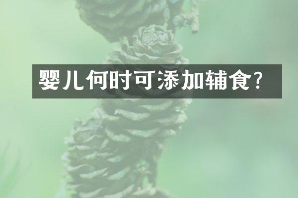 婴儿何时可添加辅食？