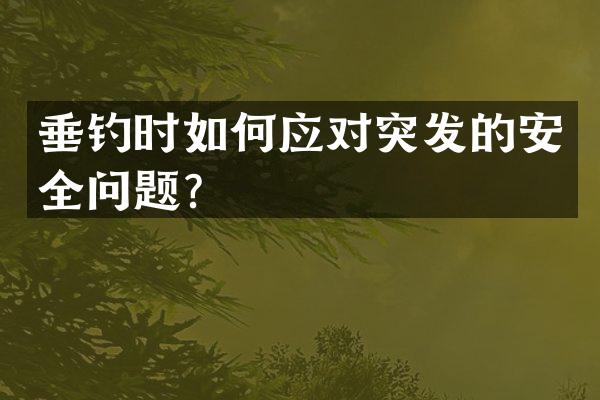 垂钓时如何应对突发的安全问题？