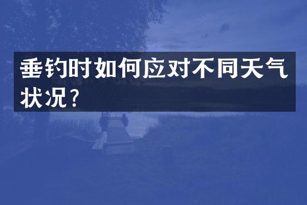 垂钓时如何应对不同天气状况？