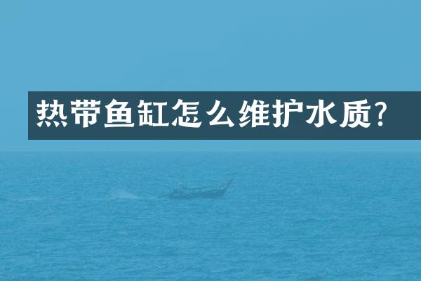 热带鱼缸怎么维护水质？