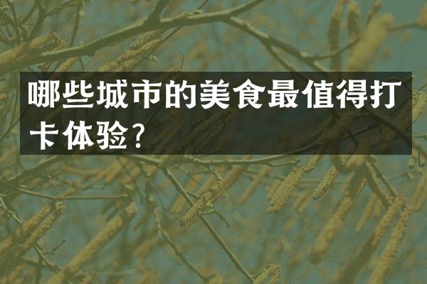 哪些城市的美食最值得打卡体验？