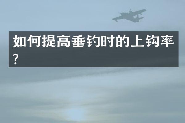 如何提高垂钓时的上钩率？