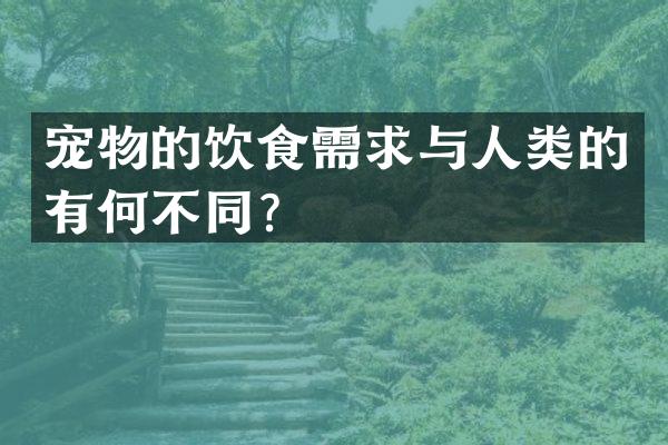 宠物的饮食需求与人类的有何不同？