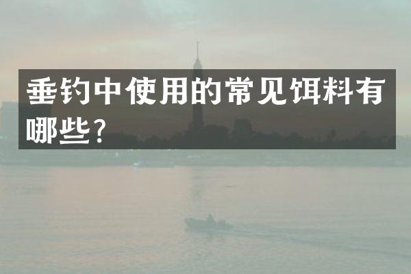 垂钓中使用的常见饵料有哪些？