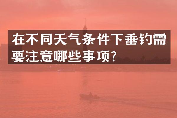 在不同天气条件下垂钓需要注意哪些事项？